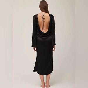 Elegant Black Backless Dress